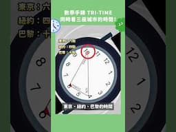 一次能看3個時區的手錶！TRI TIME