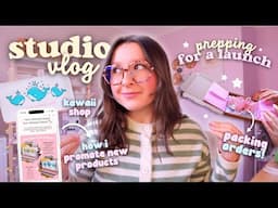 Self-Employed Artist Vlog 🌷✏️ Shop Update Prep, How I Promote New Products, Packing Orders!