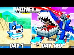 I Survived 100 Days as TRALALERO TRALALA in Minecaft!
