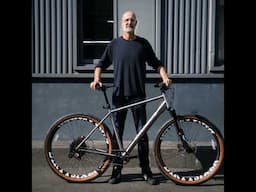 He had a hard time finding bikes that fit, so he designed one with 36-inch wheels