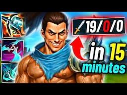 YASUO... 19/0/0 in 15 Minutes (Early Game King)