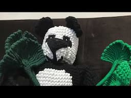 DIY Macrame 3D Panda.