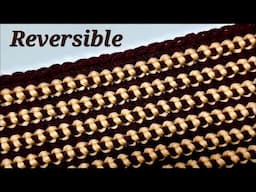 Easy Crochet Reversible Knot Stitch! 🧶✨ One-Row Repeat Perfect for Beginners!