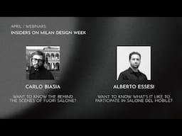 Carlo Biasia + Alberto Essesi - Timeless Forms | Architecture Hunter Webinars April/25