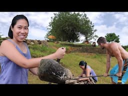 My Russian husband taught me how to move big stones| Province life with foreigners