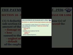 Payment of Wages Act 1936 | Section 10 - Part 1 - Session 4 #statutorycompliance #readytogetupdate