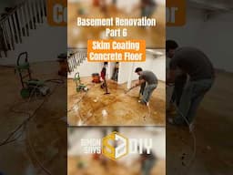 Basement Renovation Part 6 - Skim Coating Concrete Floor #diy #homeimprovement #simonsaysdiy