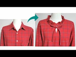 DIY 30분만에 셔츠를 블라우스로 만들기/Turn a shirt into a blouse in 30 minutes/Upcycling a Shirt/셔츠 리폼