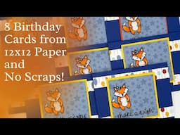 Birthday Cards Using 12x12 Patterned Paper without Making Scraps