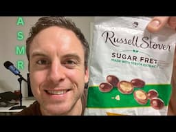 ASMR Chocolate Covered Peanuts Munching & Whisper Ramble