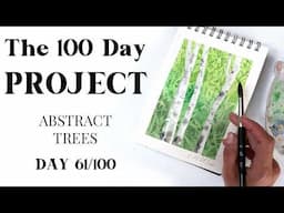 Try THIS watercolor trick to paint trees! Easy painting idea 61/100