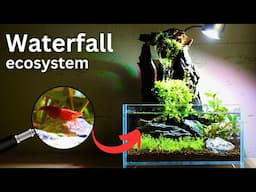 Nano Shrimp Tank with MINI WATERFALL That Actually Works! Step-by-step build tutorial!
