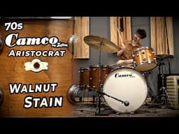 70s Camco Aristocrat Drum Kit - Walnut Stain