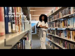 spring is for taking your sweet time (days in nature, what’s in my new bag, library visit)