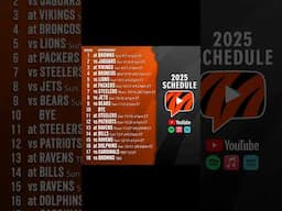Cincinnati Bengals 2025 Schedule Release: INSTANT TAKEAWAYS