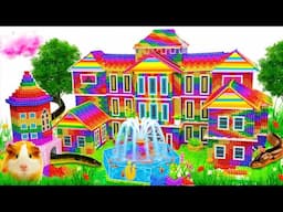 Build a Mansion for President Donald Trump with Fountain and Slide