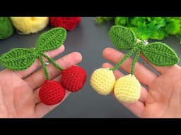 💰 I made 50 in one day and I sold them all! New design super red and yellow  cherry crochet. CROCHET