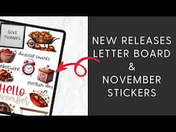 ⭐️ NEW RELEASES November Monthly Stickers and Letter Board Stickers 2024
