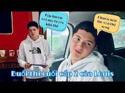 Mai đồng hành cùng Louis buổi thi cuối cấp 2, phản ủng của Louis khi thi xong,Mai le cuộc sống Pháp