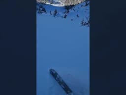 This is steeper than it looks! #skiing #backcountryskiing #mountains #ski #pov #powderskiing