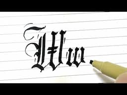 How to Write "W" in Gothic Blackletter (Old English Calligraphy) – Real-Time Tutorial