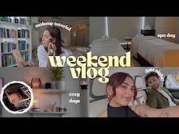 weekend vlog! (spa, cozy days, date night & more!)