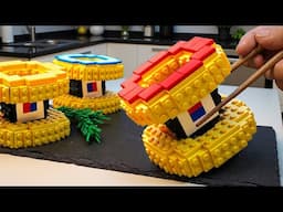 Bowl to Build: World's Weirdest LEGO RARE SUSHI Donut Recipe Street Food Cooking ASMR