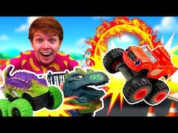 Blaze prisonnier du dinosaure 🦕🚗 Mission sauvetage avec des voitures super rapides