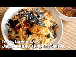 Healthy Japanese Daikon Salad & Wafu Dressing Recipe | Easy Daikon Salad at Home