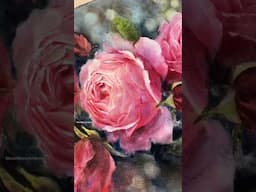 Watercolor Realistic Roses Painting #watercolor