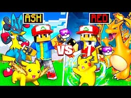 ASH KETCHUM Vs RED In Minecraft PIXELMON! (Pokémon Mod)