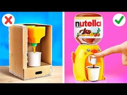 RICH VS BROKE CARDBOARD HACKS | Cool DIY Ideas and Hacks by 123 GO! Series