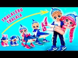 Tralalero Tralala Growing Up! Italian Brainrot Animals & LOL OMG DIYs