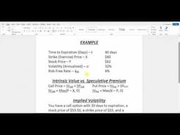 BS Option Pricing Model Spreadsheet Tutorial