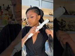 quick bombshell curls for my sew-in