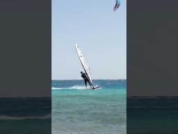 Windsurfer wipeout crash
