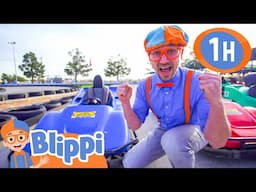 Blippi Visits a Go Kart Track | Blippi | Kids Songs | Moonbug Kids