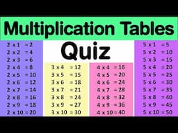 Multiplication tables Quiz  | Quiz Time | Maths Quiz  | Mental Maths Quiz I Learn Maths Tables