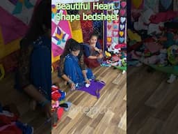♻️💕 Heart shape Quilt making 💕 #shorts #roomdecor 💕♻️