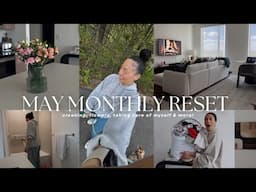 MAY 2025 MONTHY RESET 💐 taking care of myself, cleaning, flower arrangements & more