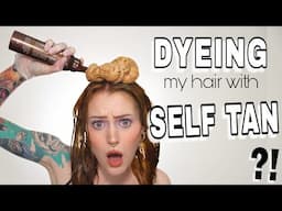 Can I dye my hair with SELF TANNING MOUSSE?! 😱 CRAZY HAIR EXPERIMENT