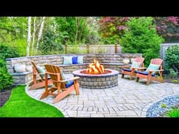 BACKYARD OUTDOOR SEATING AREA DESIGN IDEAS |  AMAZING PATIO LIVING SPACE FOR BACK YARD LANDSCAPE