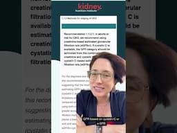 KDOQI Guidelines: Staging of CKD using Cystatin C