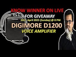 Voice Amplifier for Giveaway Winner |Digimore D1200 Voice Amplifier