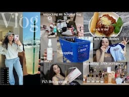 VLOG: 6 weeks pp +perfume organization +bday plans +PO Box opening +cook w me +shopping +etc.