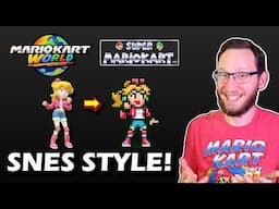 All Mario Kart World Characters BUT in SNES Style! (Pixel Art)