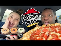 Trying PIZZA HUT'S New CHEESY BITES PIZZA! [Food Review]