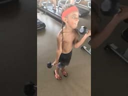 Lil KD working out💪🏽🏋🏽 #throwback #trending #viralvideos