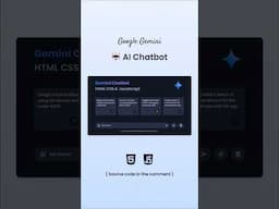 Gemini AI Chatbot in HTML CSS & JavaScript