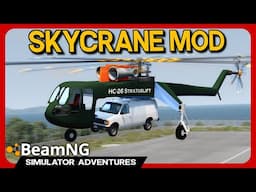GIANT Helicopter Lifts TRUCKS! - BeamNG Skycrane Mod